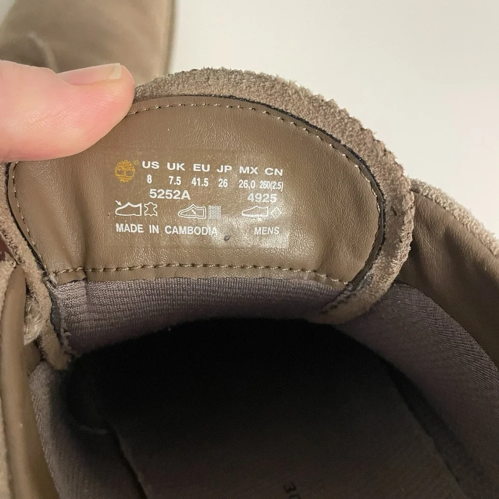 Timberland Front Country 5252A Mens Size 8 Taupe Travel Suede Low Oxford Shoes‎